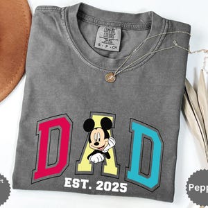Comfort Colors Disney Mom and Dad Shirt, Mickey Dad Shirt, Disney Family Couple Shirt, New Mom Shirt, Mothers day Gift, Father&#39;s day Gift