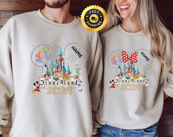 Sudadera con capucha Disneyland Familiar 2024, Suéter de Vacaciones a Juego