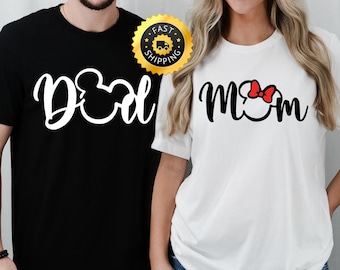 Disney Mom and Dad family shirt, Disney family Trip Shirt, Minnie Mom Shirt, Mickey Dad shirt, Best Mom Shirt, Disney Family Vacation shirt