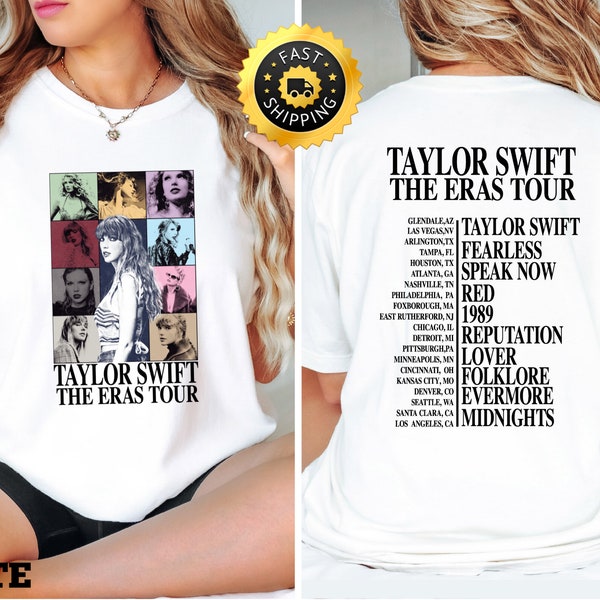 Two Sided The Eras Tour Concert Shirt, Eras Tour Movie Shirt, Taylor Swift Merch Concert Shirt, Taylor's Version shirt, Taylor Swift Fan Tee