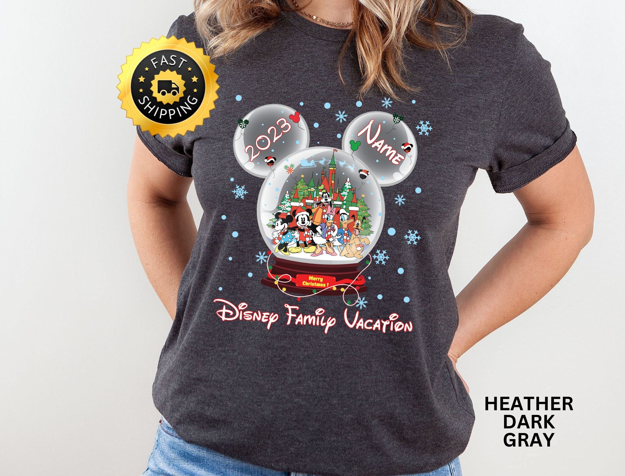 Personalized Mickey and Friends Globe Custom Xmas Shirt,disney Mickey