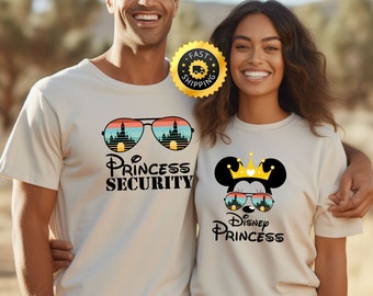 Koszulka Disney Princess Security, Koszulka Disney Protection, Koszulka New Dad, Prezent dla taty od córki, Koszulka Disney Family, Zabawna koszulka Security