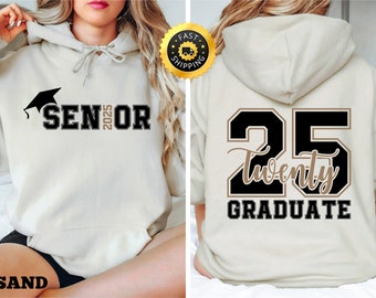 Senior 2025 Hoodie, Two-Sided Graduation Gift