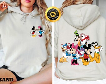 Disney Mickey and Friends Valentijnsdagsweatshirt, Disneyland Valentines-T-shirt, Disney Family Couple Trip-hoodie, Mickey Minnie Lover-T-shirt