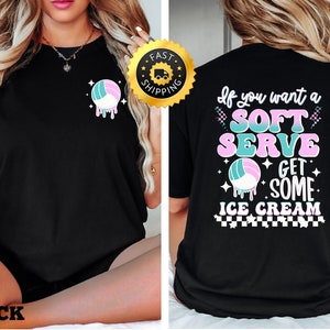 Camiseta divertida para mamás jugadoras de voleibol, diseño &quot;Helado suave&quot;.