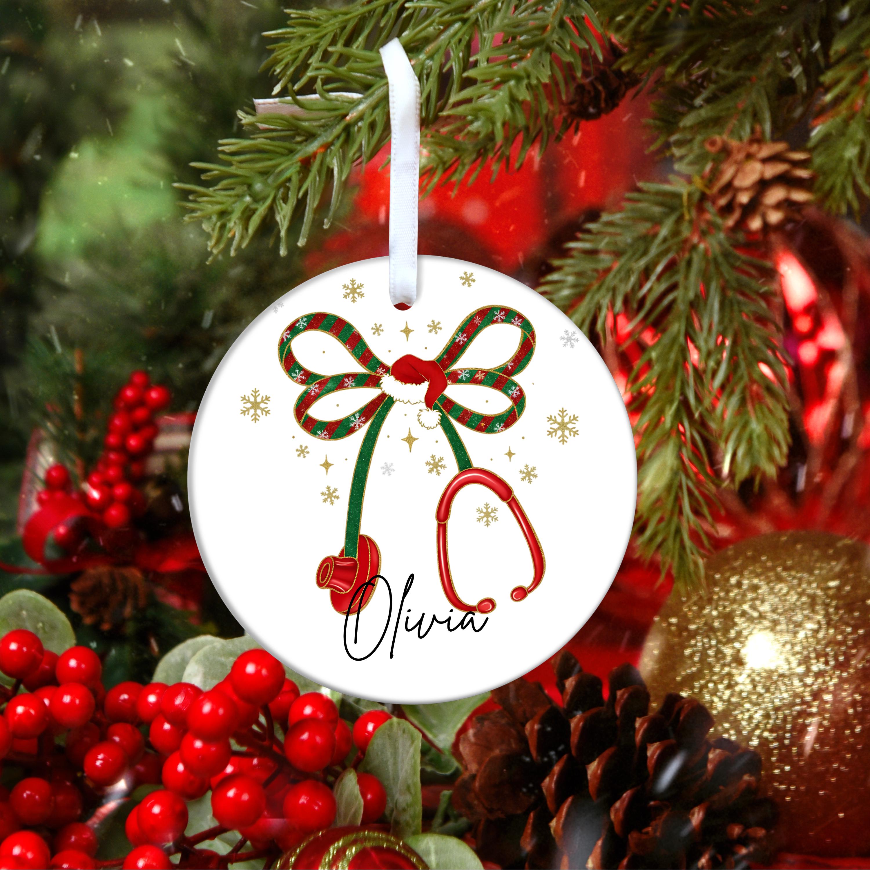 ヴェルデ様 Custom Stethoscope Doctor Christmas Ornament, 2025 Personalized
