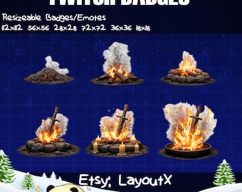 Bonfire Twitch Badges Dark Souls Subscriber Icons