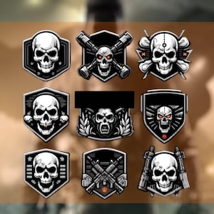 Insignias de Twitch de calavera, insignias de suscripción de Twitch de Reaper, insignias de bits, emoticonos de Reaper, streamers, patadas, VTuber, avatares, imágenes prediseñadas, PNG transparente, acción