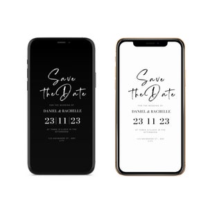 Minimal Save the Date E-invite Template, Digital Invite Template, Electronic Save the Date, Instant Download, Editable