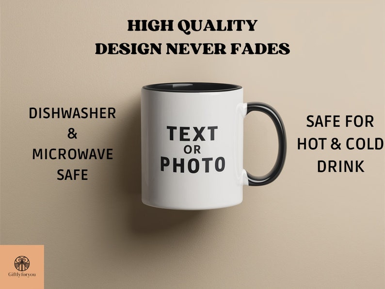 Custom Design Mug, Design Your Own Mug For Men And Women Gift, Customized Mug, Custom Text Mug, Custom Image Mug zdjęcie 3