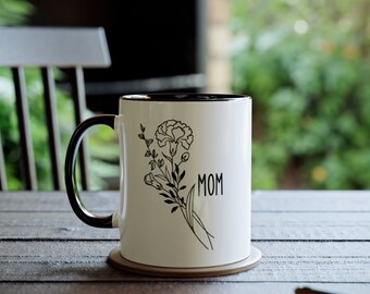 Gifts For Mom Custom Mug Birth Flower, Personlized Mug, Mug Personalized, Custom Coffee Mug, Personalized Coffee Mug, Mothers Day Gifts