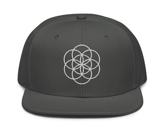 Seed of Life Flatbill Snapback Hat - Sacred Geometry