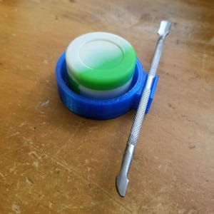 DabbCaddy - Tool Holder, Container Holder, TPU Material, 420, 710, Concentrates, Translucent Blue