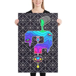 Art Poster - Tipper Inspired "?" Mark by Fractal Mind - Unframed Artwork Print