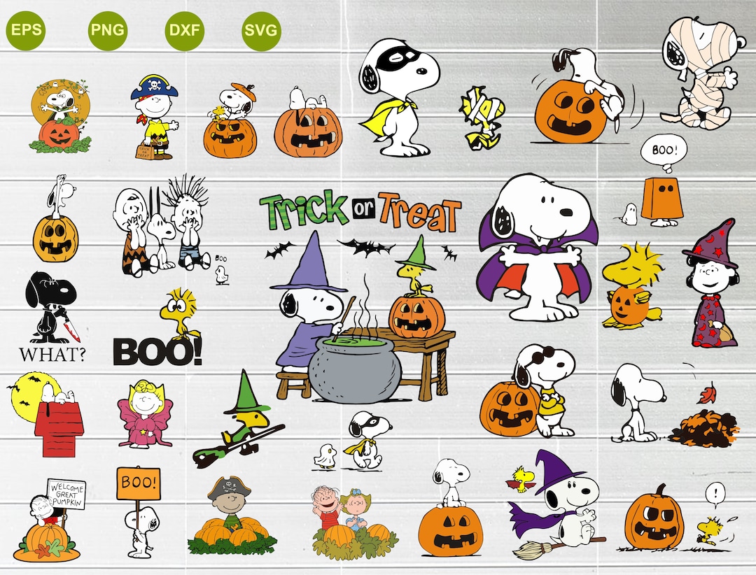 Peanuts Snoopy Halloween Svg, Snoopy Svg, Pumpkin Svg, Boo Svg, Png
