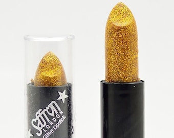 Gold Glitter Lipstick Sparkly Lips Festival Rave Party Glittery Shiny Lip Topper