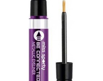 Miss Sporty Purple Liquid Metallic Eyeliner Be Connected Disco Style Cosmetics Make Up