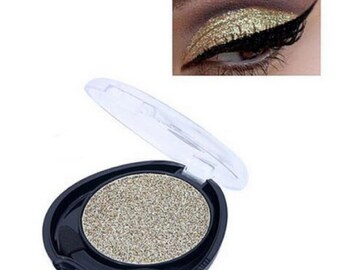 Saffron Gold All Over Glitter Eye Shadow Body Compact Metallic Glam Festival Sultry Make Up Cosmetics