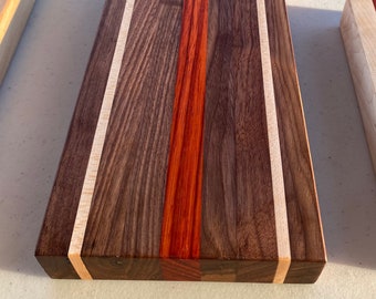 Handcrafted Walnut/Maple/Padauk Cutting Boards — Includes Wood Finish!