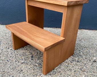 Sturdy Child Step Stool of Solid Hardwood