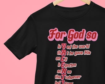 For God So Loved Valentine T-Shirt | Christian Apparel