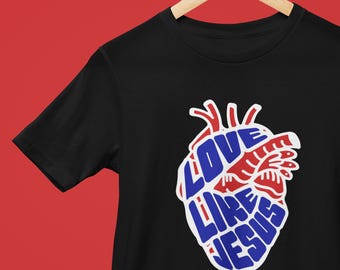 Love Like Jesus Anatomical Heart T-Shirt | Christian Apparel