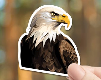 Bald Eagle Vinyl Sticker: Patriotic American Wildlife Decal