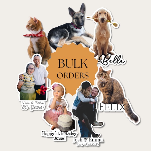 Custom Waterproof Vinyl Stickers: Personalized Photo Gifts in Bulk Orders