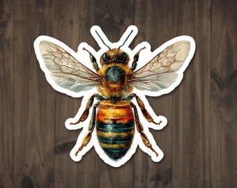Honey Bee Vinyl Sticker – Waterproof Pollinator Decal