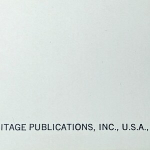 May include: White background with the text "HERITAGE PUBLICATIONS, INC., U.S.A., 1974" in black. The text is centered at the bottom of the image. The background is a solid, off-white color.