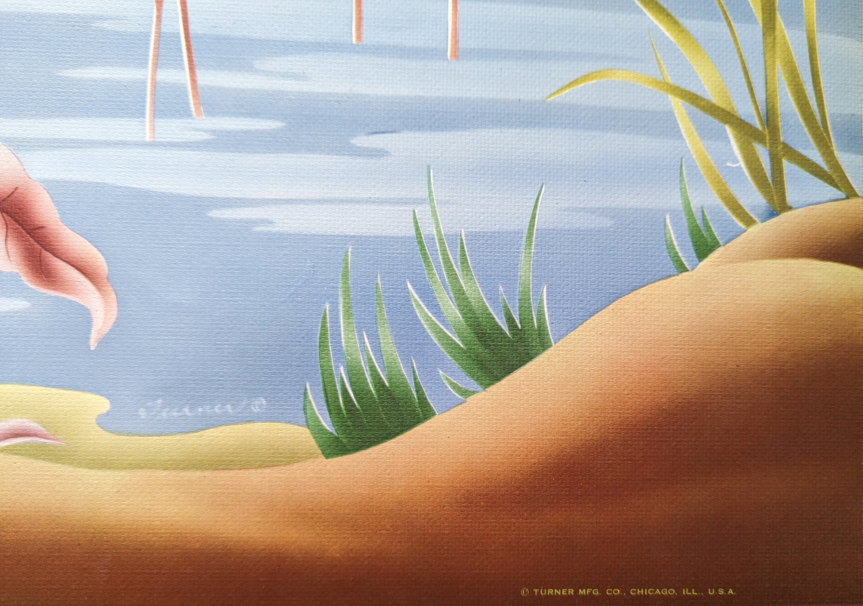 ヴィンテージフラミンゴウォールアート – 1940年代 ターナー/トラン