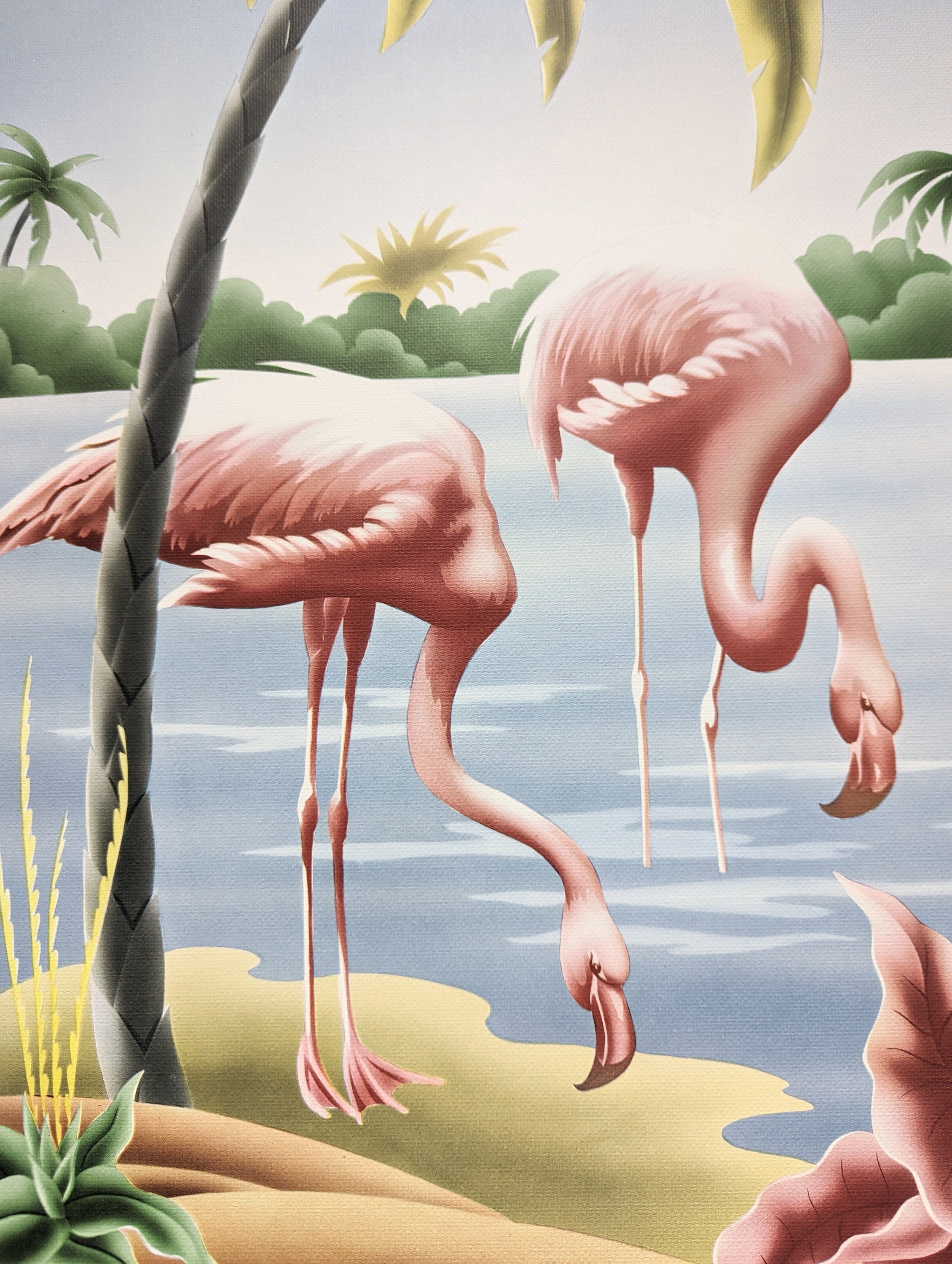 ヴィンテージフラミンゴウォールアート – 1940年代 ターナー/トラン