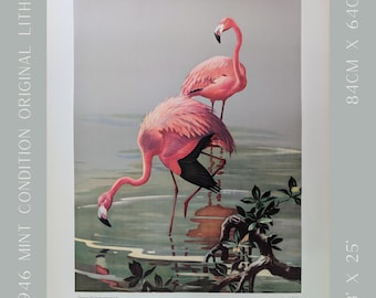ヴィンテージフラミンゴウォールアート – 1940年代 ターナー