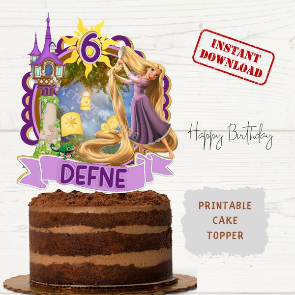 Printable Cake Toppers Rapunzel - Etsy