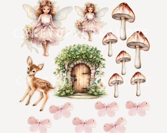 Fairy Girl Cake Topper: Custom Digital Printable (PNG, PDF)