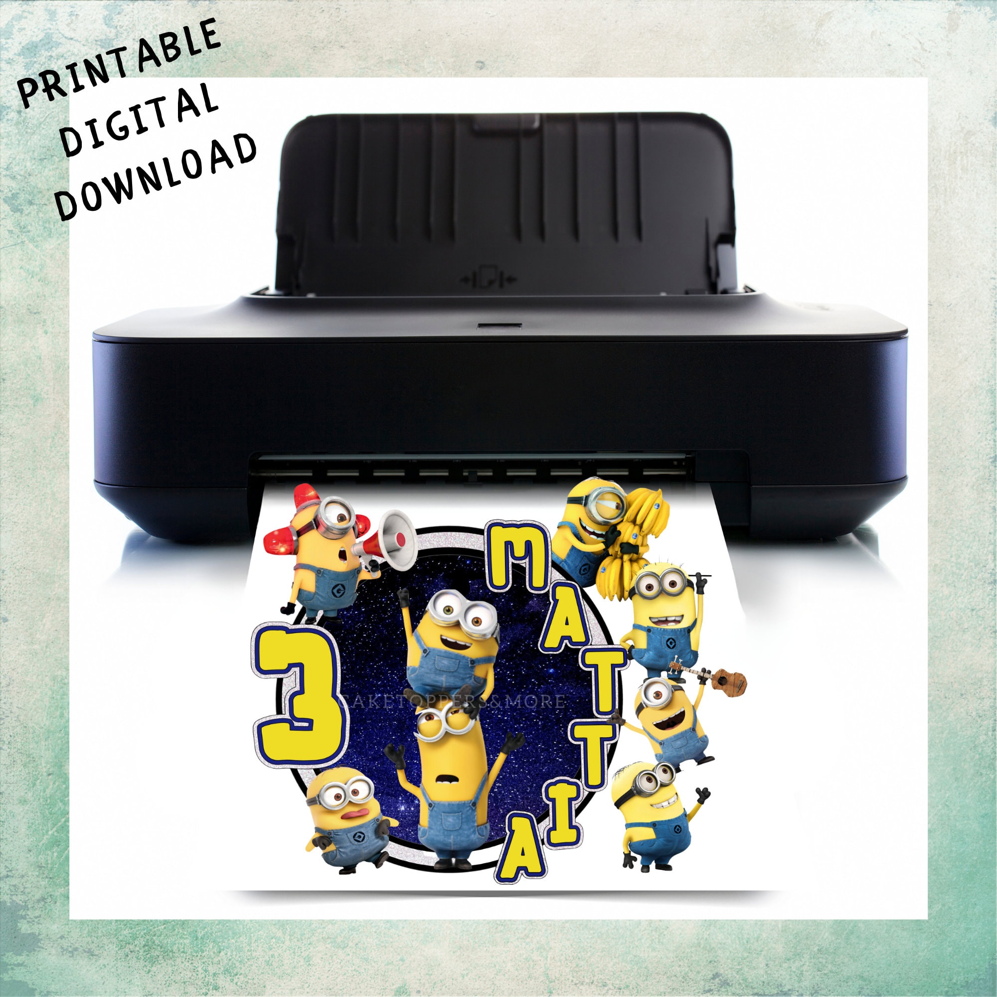 Minions Cake Topper Printable