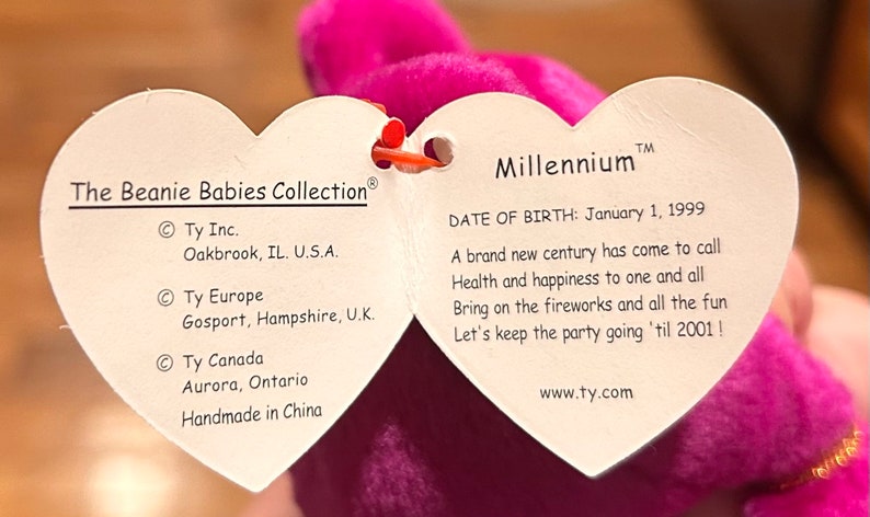 Very Rare TY Beanie BABY Millennium Tag Errors - Etsy