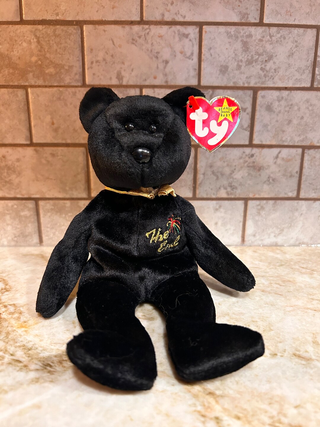 Original TY Extremely Rare 1999 the End Beanie Baby Bear Collectible