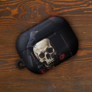 Skull & Raven Still Life Case for AirPods® Shock Resistant, Macabre Airpod Case, Protective Airpod cover, Airpods Holder, Spooky Gear