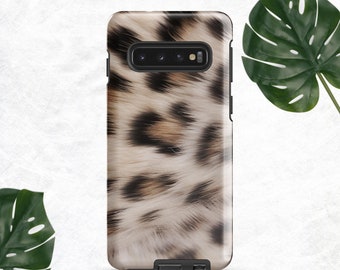 Snow Leopard Pelt Pattern Tough case for Samsung® Galaxy Case S10, S21, S22, S23, Animal Print, Big Cat