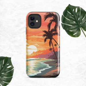 Sunset Ocean Coast Tough Case for iPhone®, Seaside Case, iPhone 11, iPhone 12, iPhone 13, iPhone 14, Gifts for Him, Gift for Her