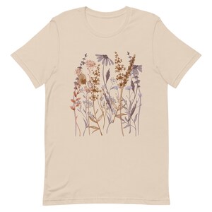 Dried Wildflowers Unisex T-Shirt, S-3XL, Short Sleeve, 100% Cotton, Super Soft, Comfy Shirt, Great Gift Idea, Cottagecore, Natural Beauty