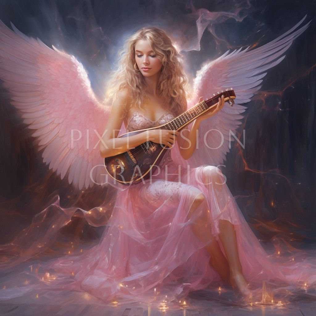 Pink Angels Ethereal Fantasy Clip Art 12 JPG High Quality Definition ...