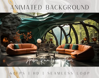 Animated Background for Zoom, Amber Rain, Stream Overlay, Seamless Loop Background, Spring Vtuber Background, Digital Backdrop