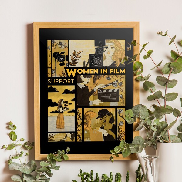 Women In Film Poster - Premium Quality Art Print - Choose from 38 Sizes - Archival Inks - Made in USA