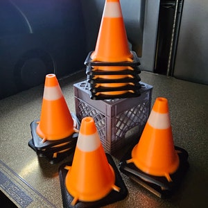 10-PACK 2in Miniature Traffic Cone - 3 Color! Perfect for 1/8 Scale RC!