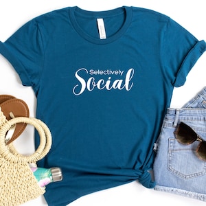 Wählbar soziales T-Shirt - Perfektes Geschenk für Introvertierte: Für deinen Freund oder Kollegen!