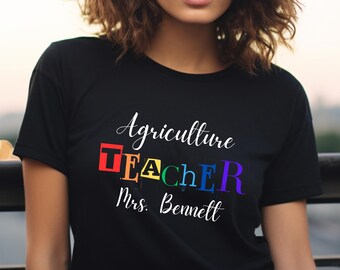 Camiseta personalizada para profesor: Grado/Asignatura personalizada, regalo de vuelta al cole