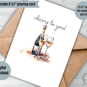 cartão de casamento digital felicidades para você champanhe felicidades cartão para impressão sr. e sra. recém-casados minimalistas novos casais cartão noivado celebração