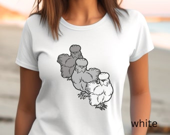 Silkie Chicken Shirt: Farm Animal Tee, Crazy Chicken Lady Gift